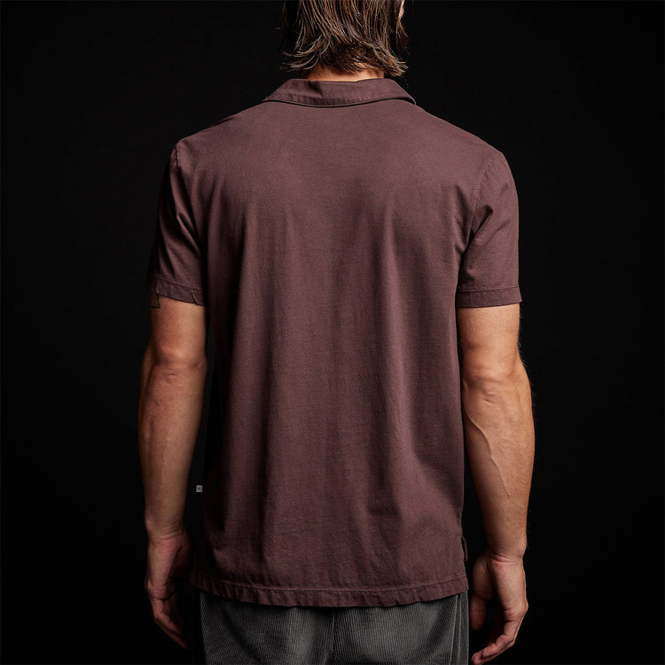Sueded Jersey Polo in Dahlia | James Perse Los Angeles