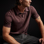 Sueded Jersey Polo in Dahlia | James Perse Los Angeles