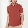 Sueded Jersey Polo in Ember Pigment | James Perse Los Angeles