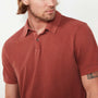 Sueded Jersey Polo In Ember Pigment | James Perse Los Angeles
