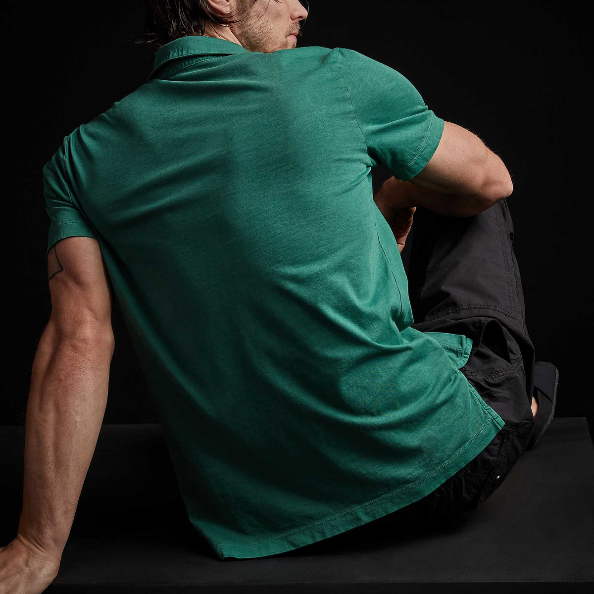 Sueded Jersey Polo in Fuji Pigment | James Perse Los Angeles