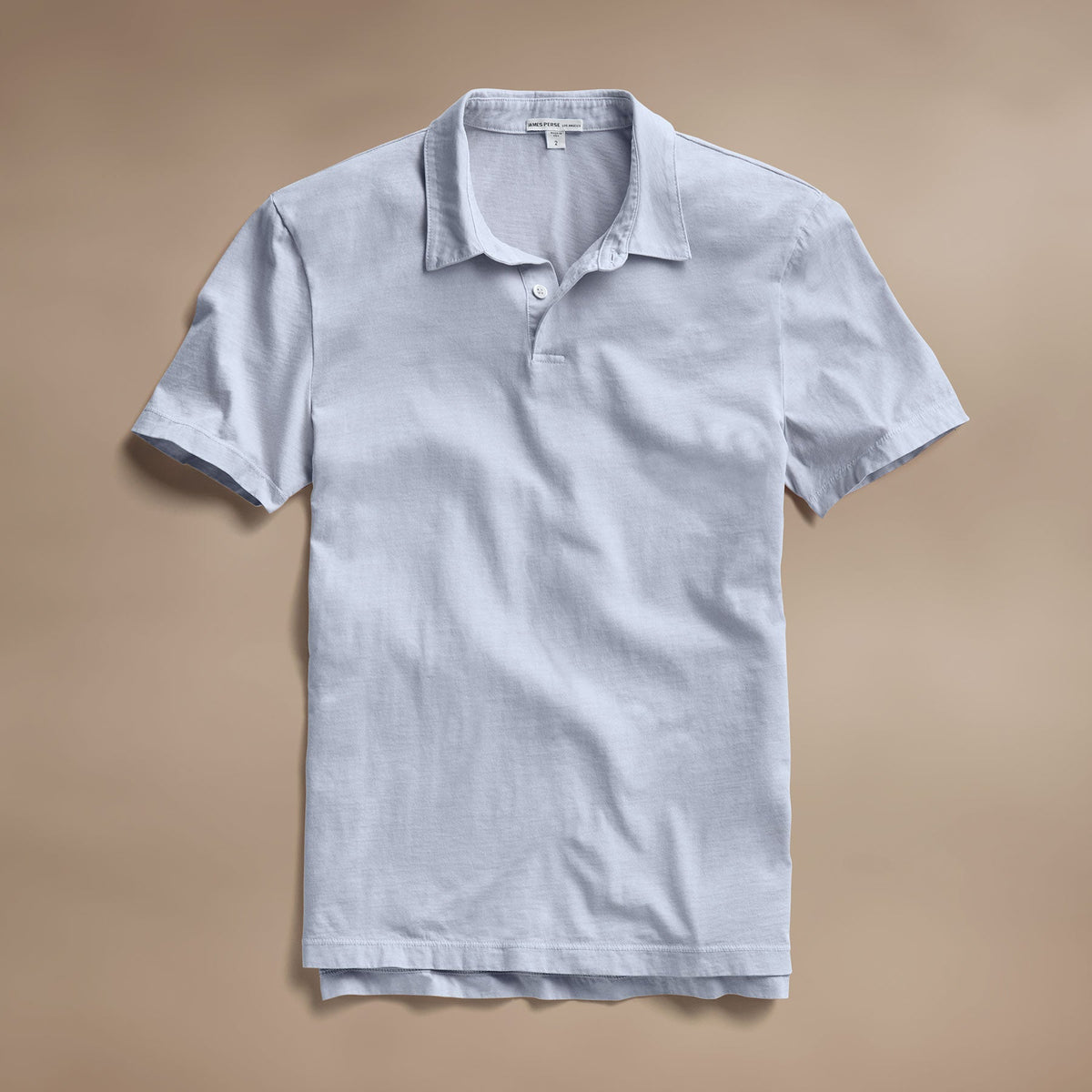 Sueded Jersey Polo in Grey Sky Pigment | James Perse Los Angeles