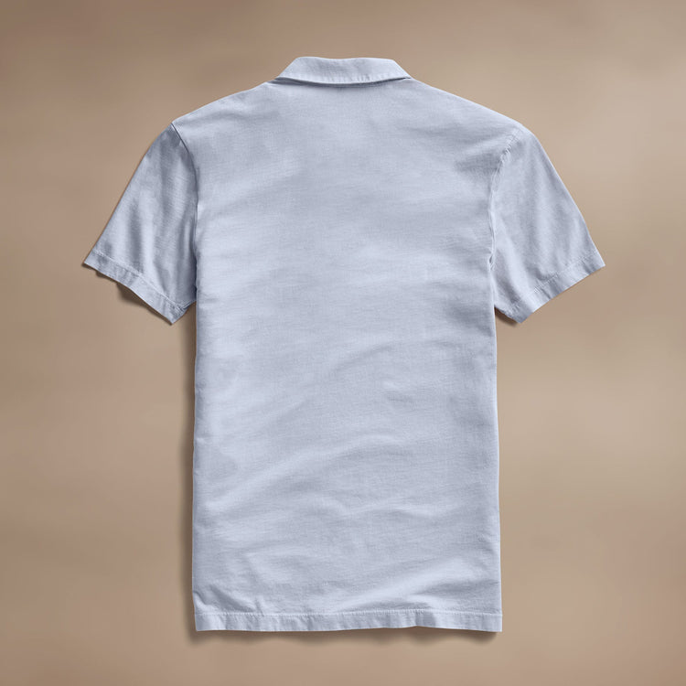 Sueded Jersey Polo in Grey Sky Pigment | James Perse Los Angeles