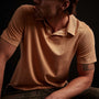 Sueded Jersey Polo in Guava Pigment | James Perse Los Angeles