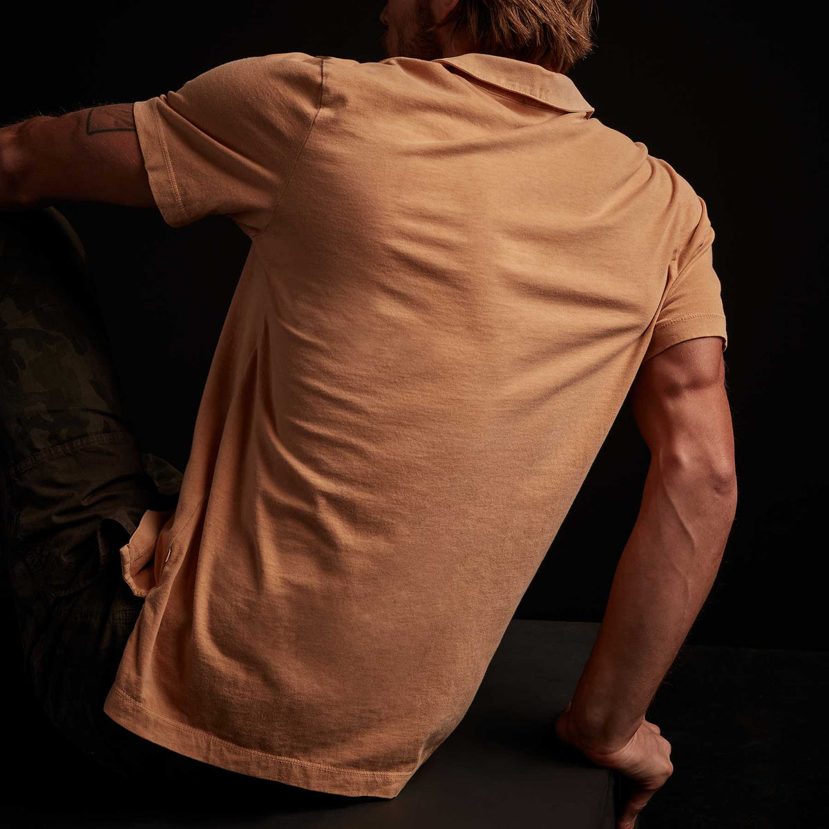 Sueded Jersey Polo - Guava Pigment | James Perse Los Angeles