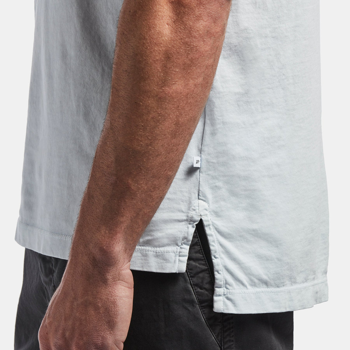 Sueded Jersey Polo In Ice Blue Pigment | James Perse Los Angeles