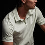 Sueded Jersey Polo in Ice Mint Pigment | James Perse Los Angeles