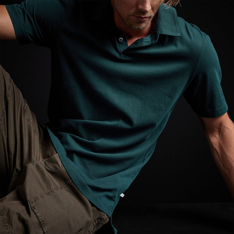 Sueded Jersey Polo in Laurel | James Perse Los Angeles
