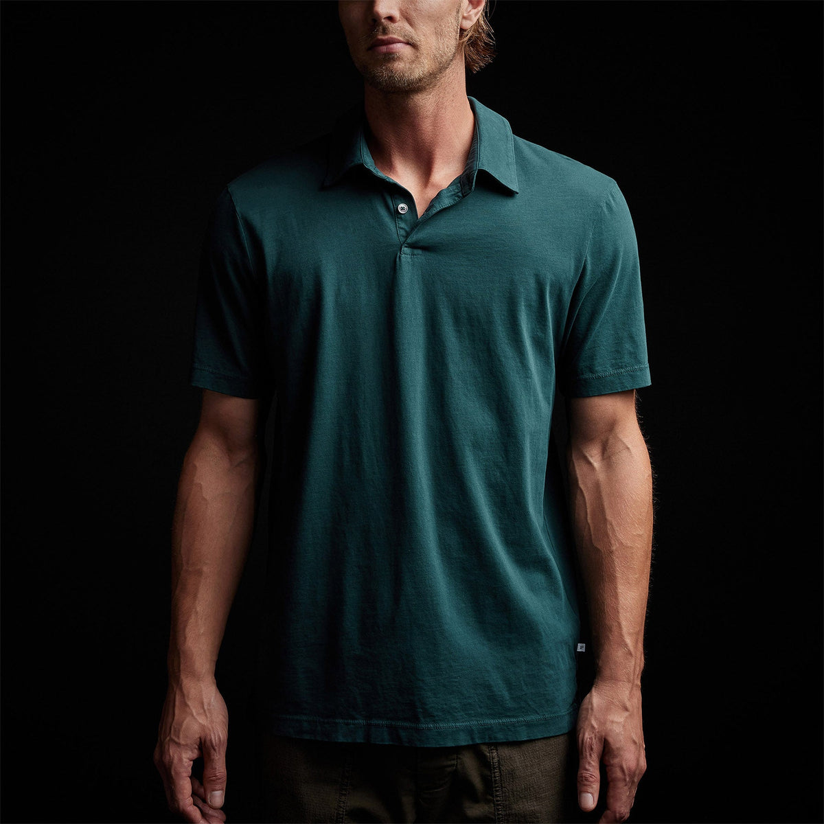Sueded Jersey Polo in Laurel | James Perse Los Angeles