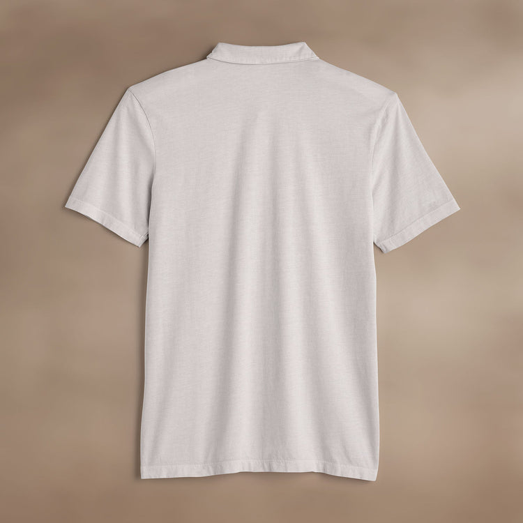 Sueded Jersey Polo in Light Mist Pigment | James Perse Los Angeles
