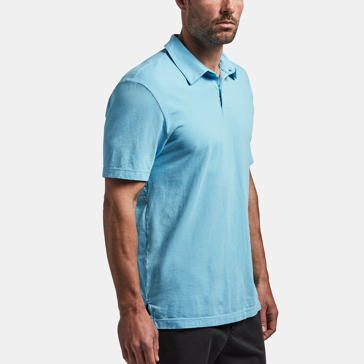 Sueded Jersey Polo In Marina | James Perse Los Angeles
