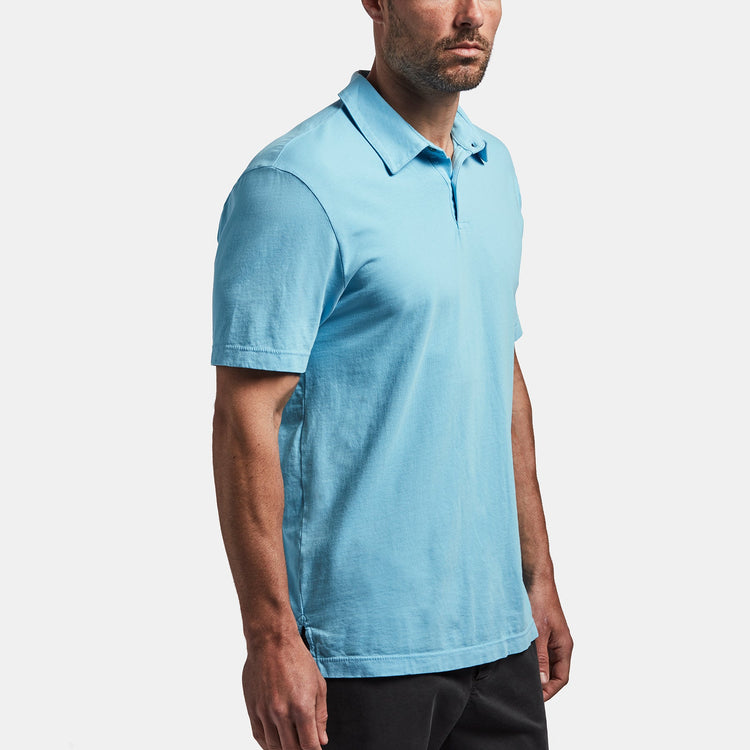 Sueded Jersey Polo In Marina | James Perse Los Angeles