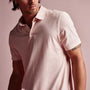Sueded Jersey Polo in Nougat Pigment | James Perse Los Angeles