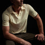 Sueded Jersey Polo in Naples Yellow Pigment | James Perse Los Angeles
