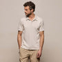 Sueded Jersey Polo in Pearl Pigment | James Perse Los Angeles