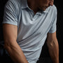 Sueded Jersey Polo in Powder Blue Pigment | James Perse Los Angeles