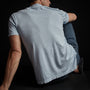 Sueded Jersey Polo in Powder Blue Pigment | James Perse Los Angeles