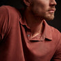 Sueded Jersey Polo - Red Earth Pigment | James Perse Los Angeles