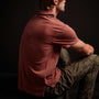 Sueded Jersey Polo - Red Earth Pigment | James Perse Los Angeles