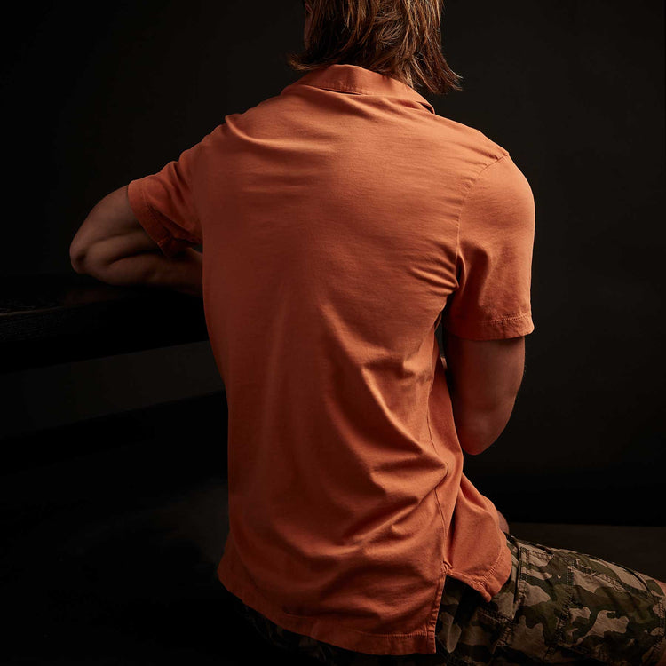 Sueded Jersey Polo In Sunburst | James Perse Los Angeles
