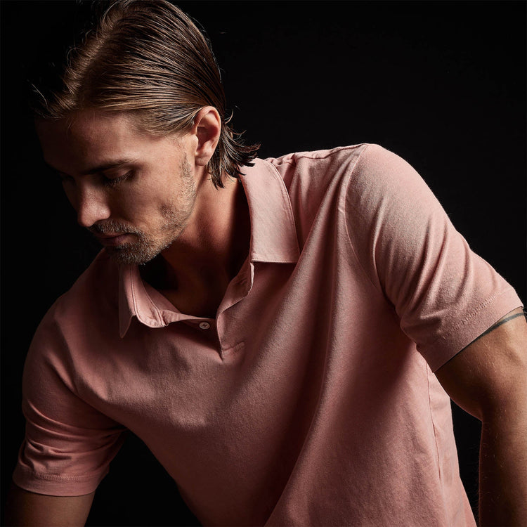 Sueded Jersey Polo in Spritz Pigment | James Perse Los Angeles 