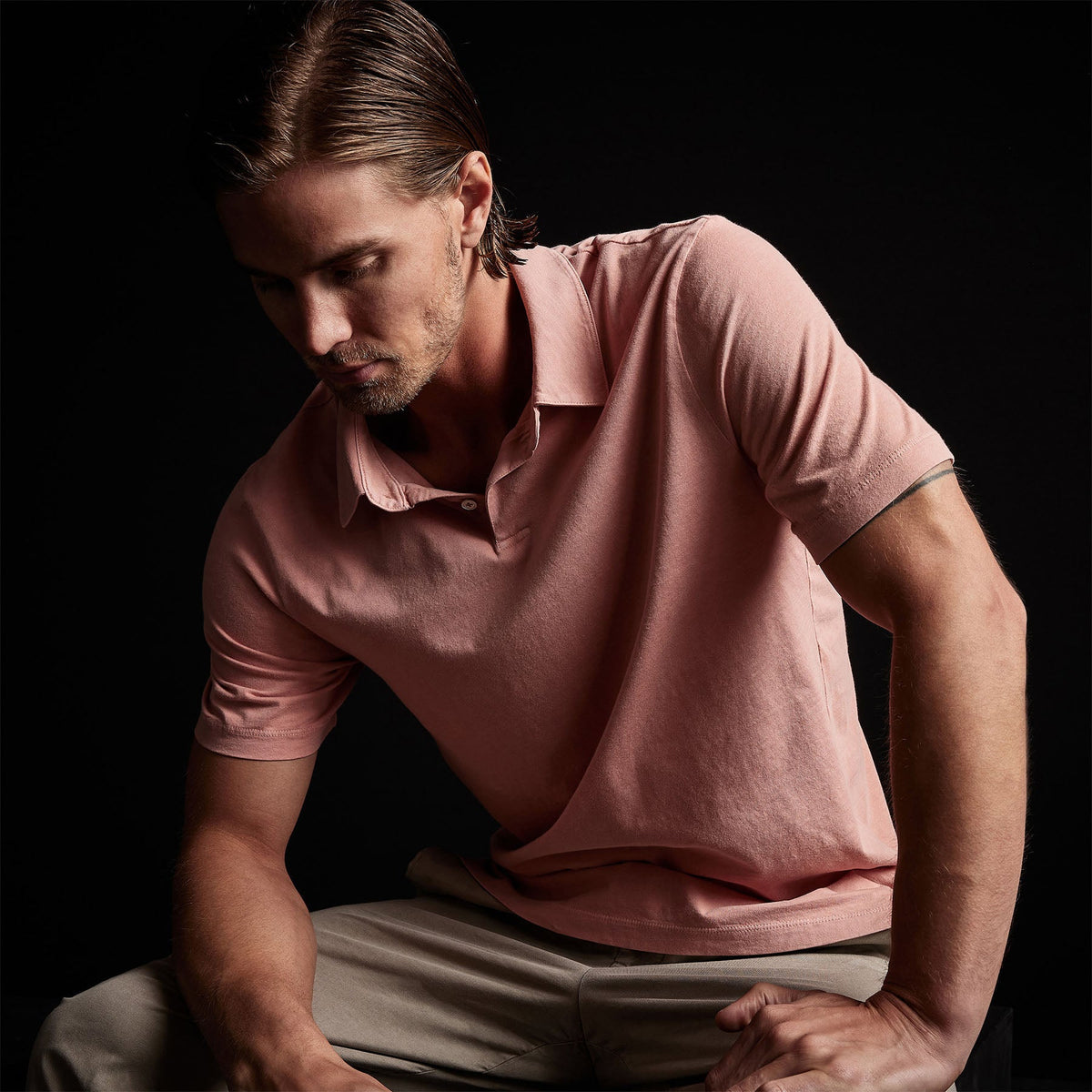 Sueded Jersey Polo in Spritz Pigment | James Perse Los Angeles 