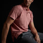 Sueded Jersey Polo in Strawberry Pigment | James Perse Los Angeles