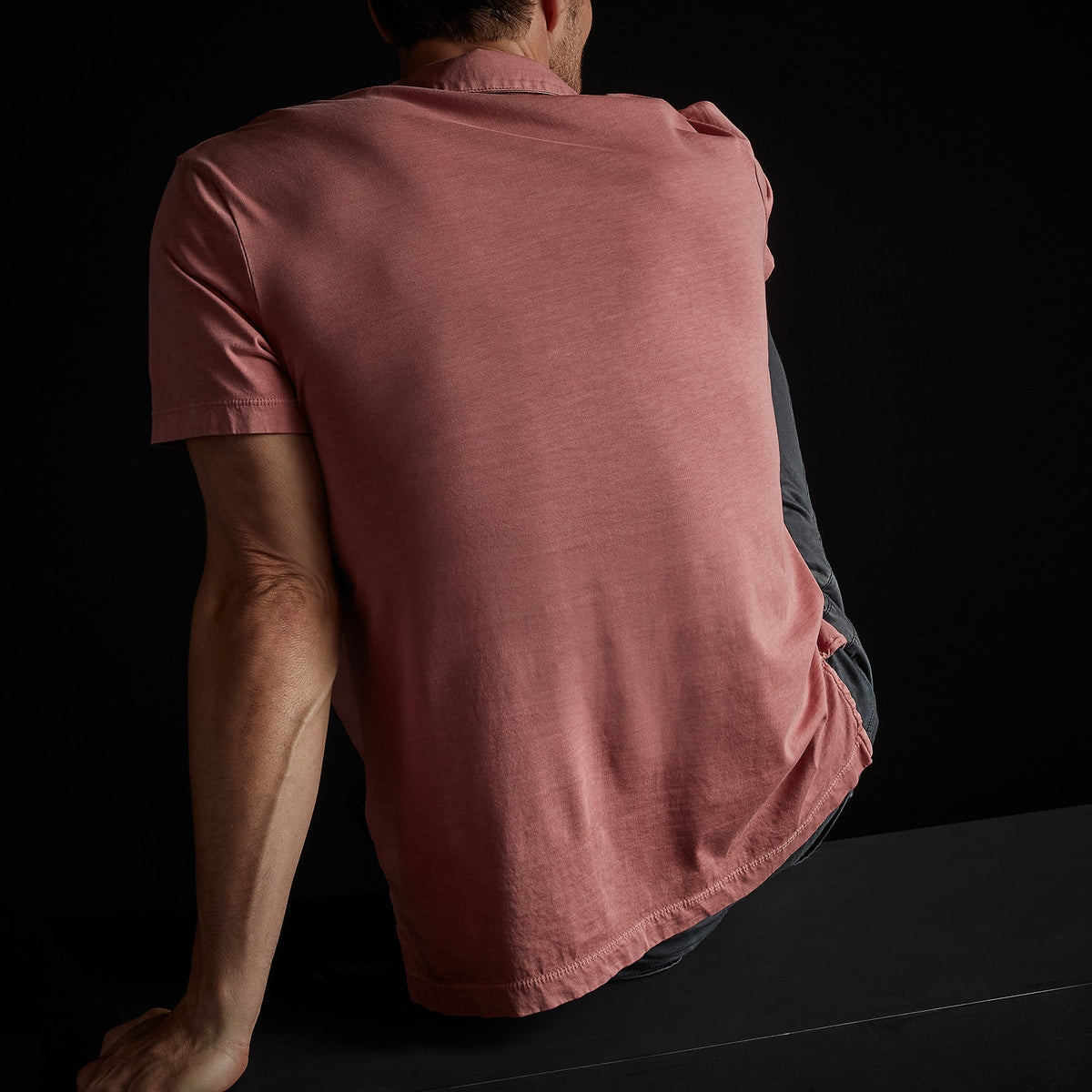 Sueded Jersey Polo in Strawberry Pigment | James Perse Los Angeles