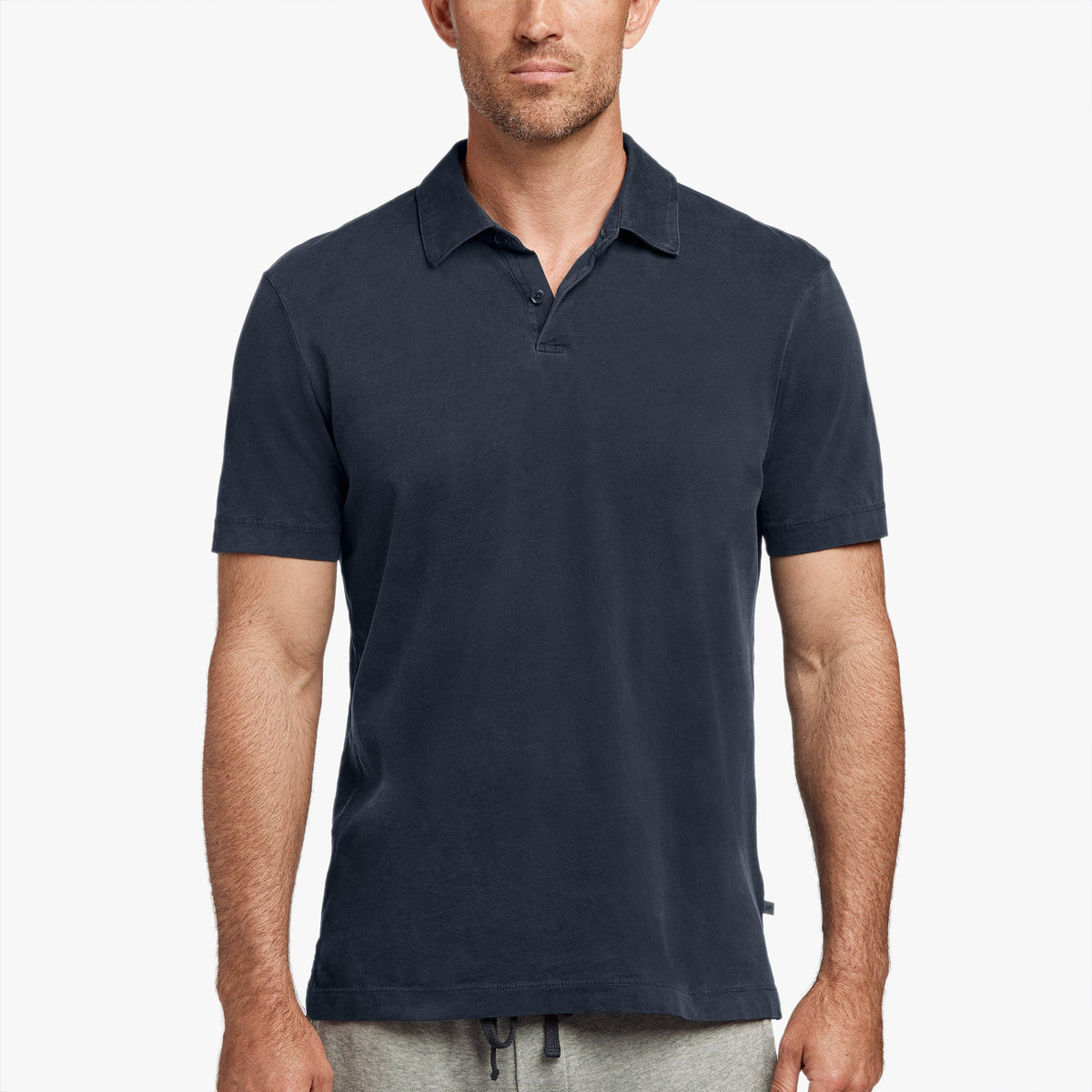 Sueded Jersey Polo - Submarine | James Perse Los Angeles