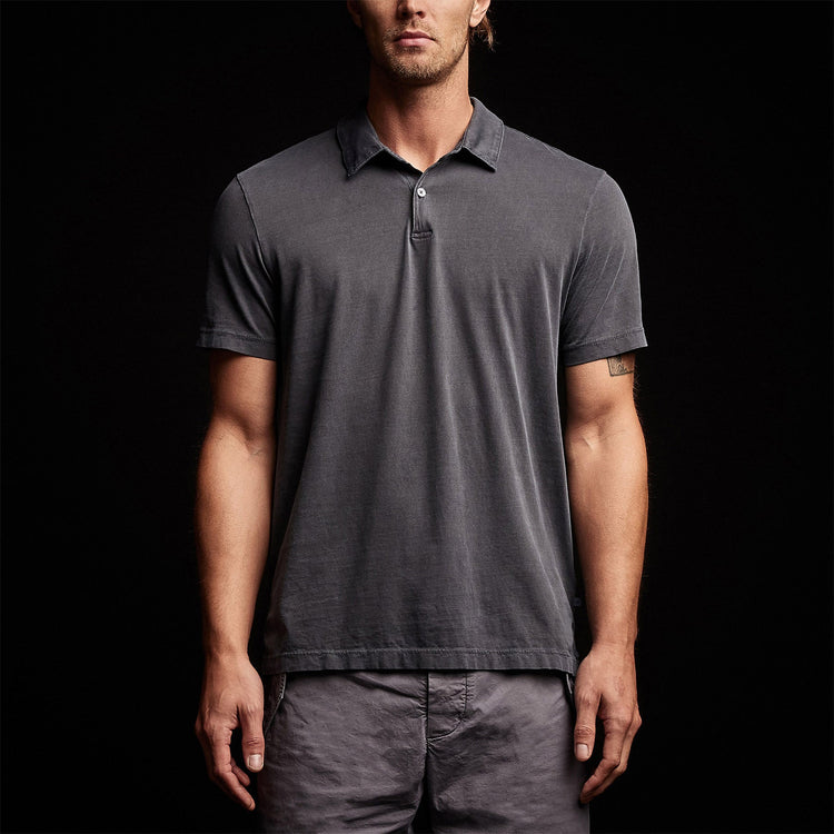 Sueded Jersey Polo in Titan Pigment | James Perse Los Angeles