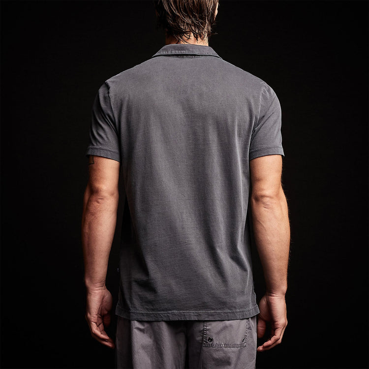Sueded Jersey Polo in Titan Pigment | James Perse Los Angeles