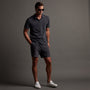 Sueded Jersey Polo in Titan Pigment | James Perse Los Angeles