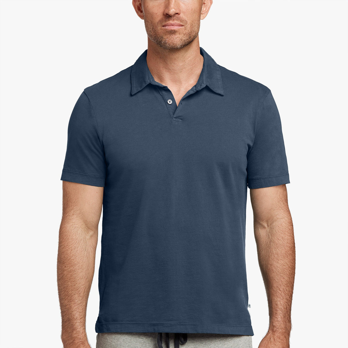 Sueded Jersey Polo - Washington Pigment | James Perse Los Angeles