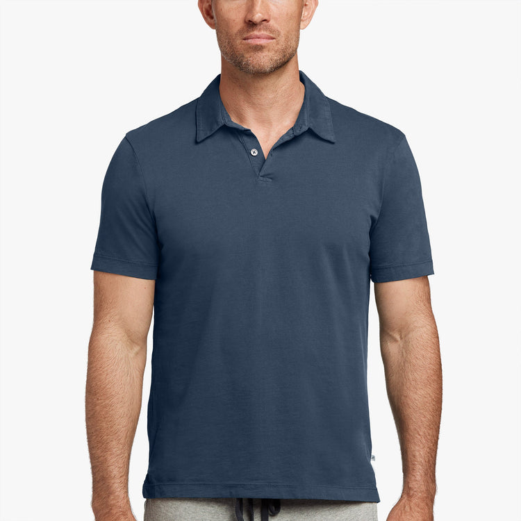 Sueded Jersey Polo - Washington Pigment | James Perse Los Angeles