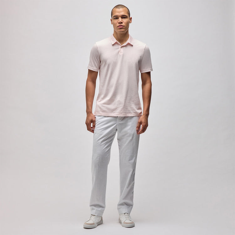 Sueded Jersey Polo in Zephyr Pigment | James Perse Los Angeles