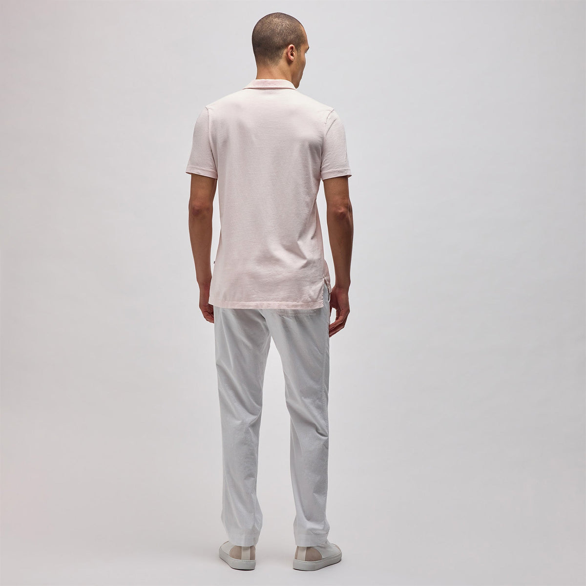 Sueded Jersey Polo in Zephyr Pigment | James Perse Los Angeles