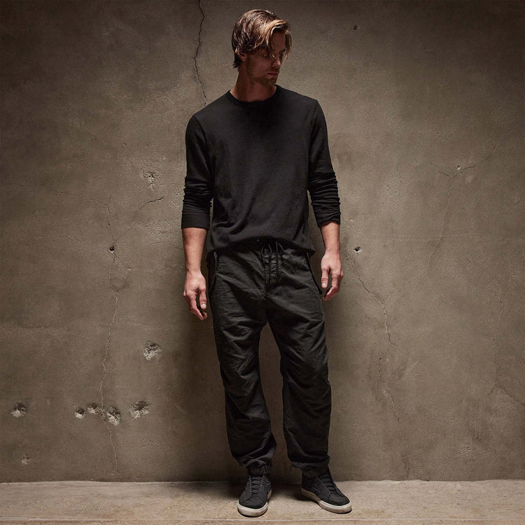 Cotton Hemp Flight Pant in Black | James Perse Los Angeles