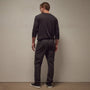 Textured Relaxed Pant in Black | James Perse Los Angeles