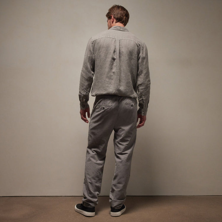 Textured Relaxed Pant in Silver Grey Pigment | James Perse Los Angeles