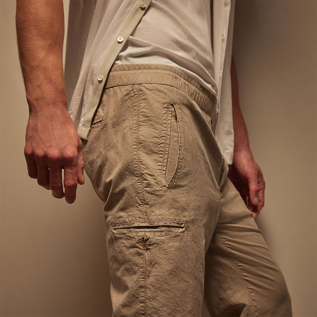 Textured Relaxed Pant in Toast Pigment | James Perse Los Angeles