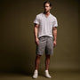 Textured Cotton Hemp Short in Silver Grey Pigment | James Perse Los Angeles