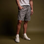 Textured Cotton Hemp Short in Silver Grey Pigment | James Perse Los Angeles