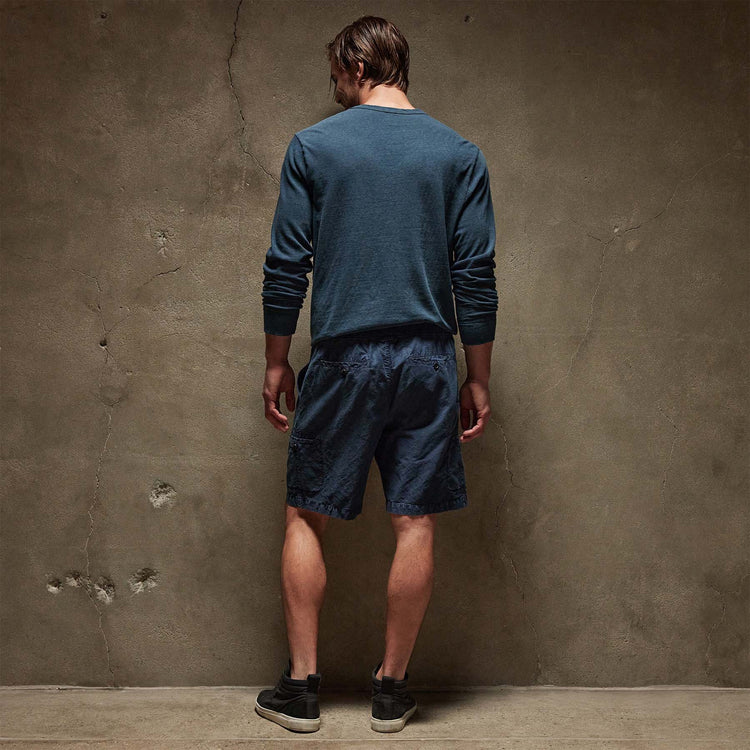 Relaxed Fit Hemp Cotton Short in Imperial Pigment | James Perse Los Angeles