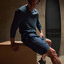 Relaxed Fit Hemp Cotton Short in Imperial Pigment | James Perse Los Angeles