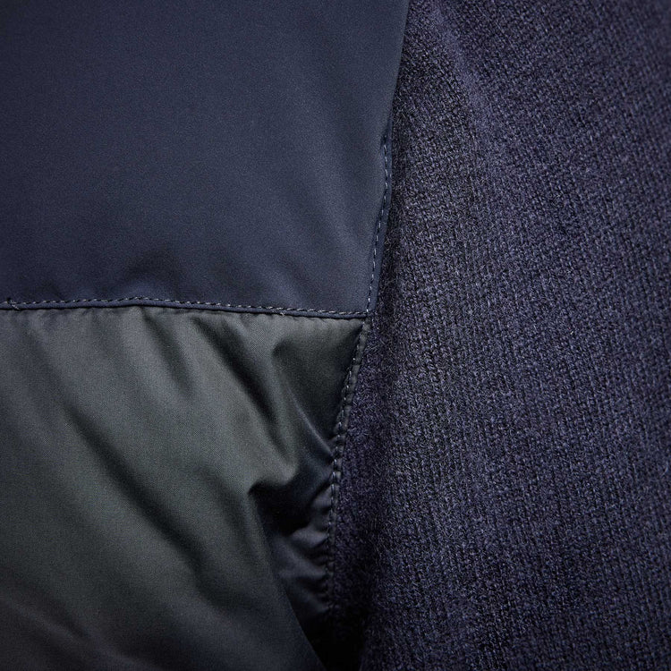 Mixed Media Down Sweater in Navy | James Perse Los Angeles