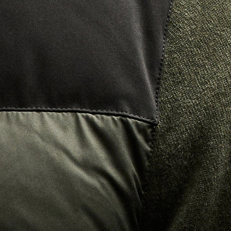 Luxury Down Front Zip Sweater in Sierra | James Perse Los Angeles