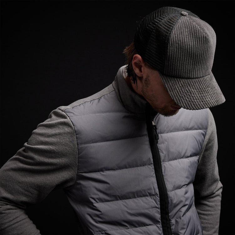 Full Zip Funnel Neck Jacket in Charcoal | James Perse Los Angeles