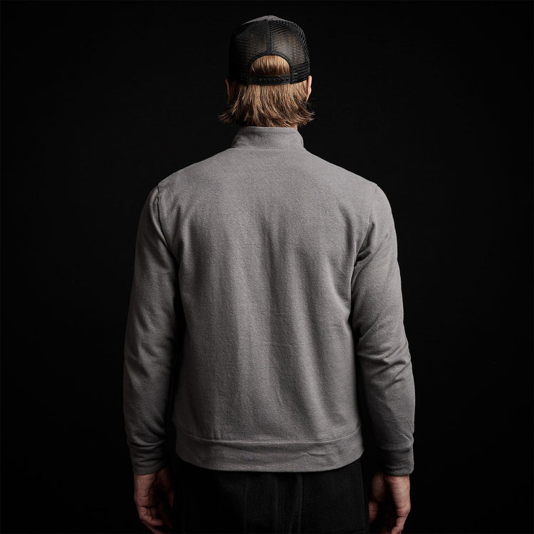 Full Zip Funnel Neck Jacket in Charcoal | James Perse Los Angeles