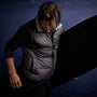 Mixed Media Down Vest in Charcoal | James Perse Los Angeles 