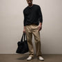 Elevated Cotton Twill Drawstring Trouser in Light Khaki | James Perse Los Angeles